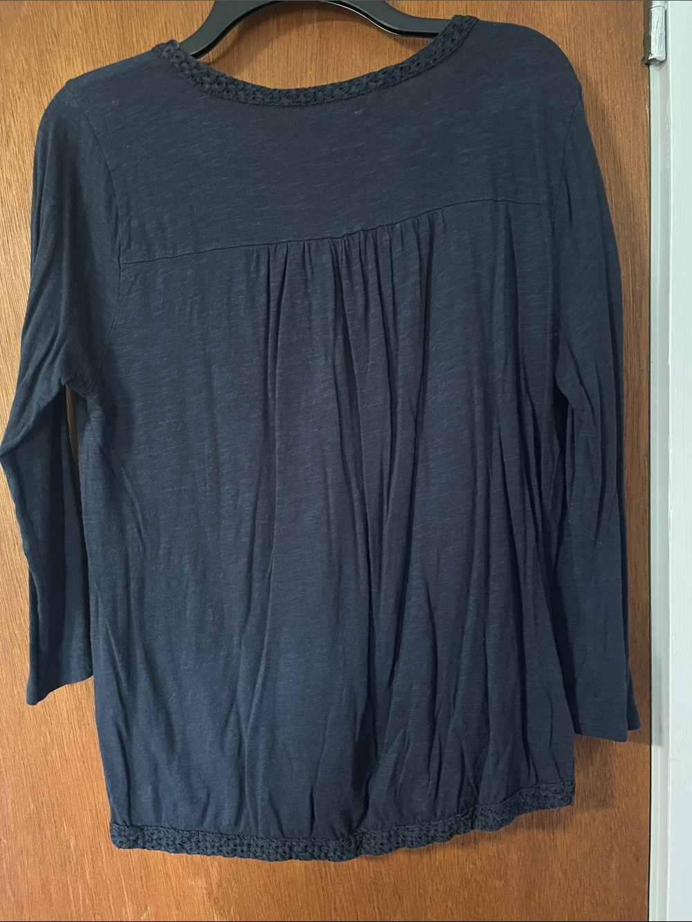 Lucky Brand Navy Long-Sleeve Henley Top - Picture 2 of 2